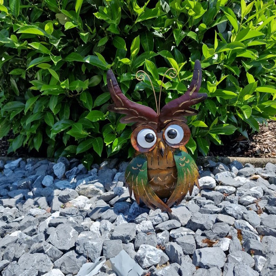 Photophore hibou en métal