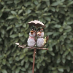 Couple d'oiseaux sur pique