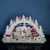 Village de Noël Père Noël et bonhomme de neige