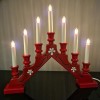 Chandelier 7 branches rouge brillant