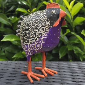 Poule décorative en métal