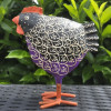 Poule décorative en métal