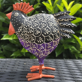 Coq décoratif en métal