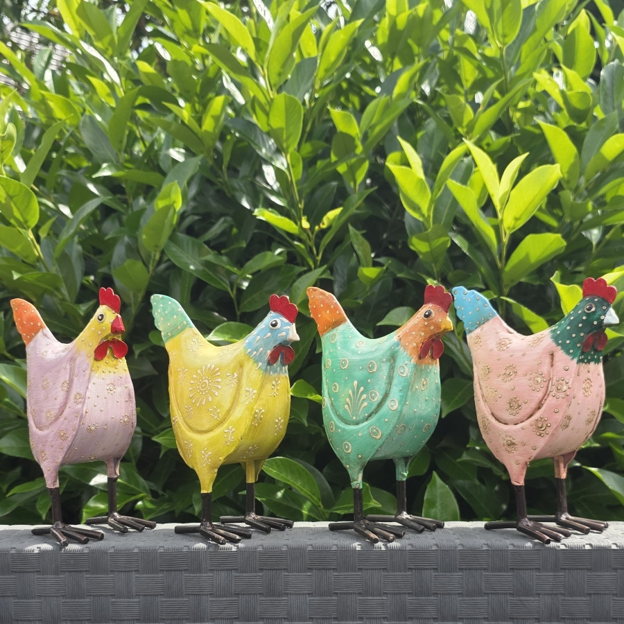 Poule de décoration intérieur-extérieur