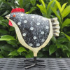 Poule "confettis" noir et blanc