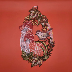 Oiseau et champignons