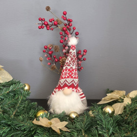 Gnome lumieux rouge et gris