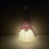 Gnome lumineux gris et rouge