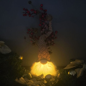 Gnome lumineux doré