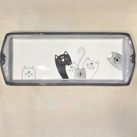 Plat à cake motif chat