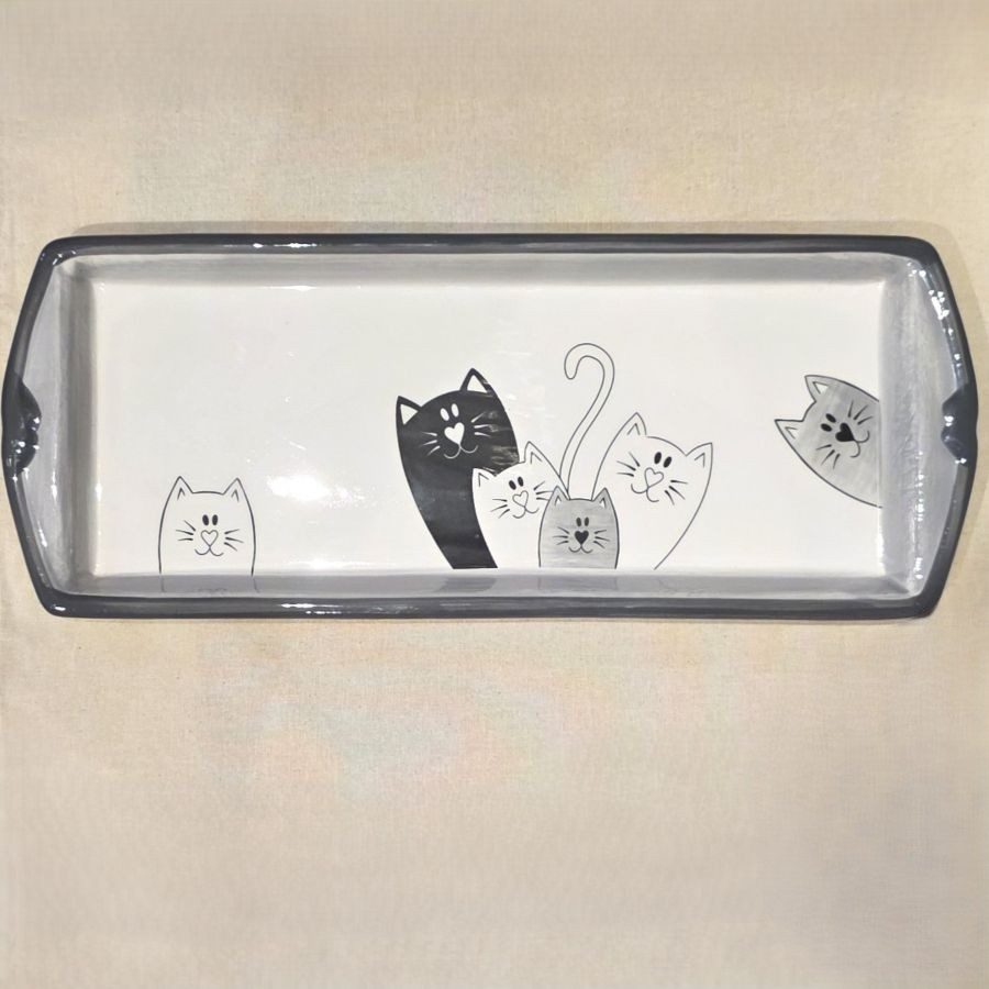 Plat à cake motif chat