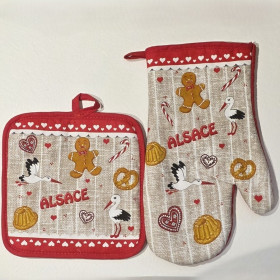 Set gant + manique alsace mix