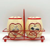 Sel et poivre couple cigognes crème