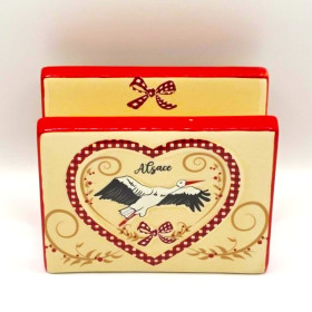 Porte éponge couple cigognes crème