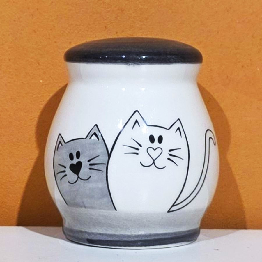 Sel et poivre motif chat