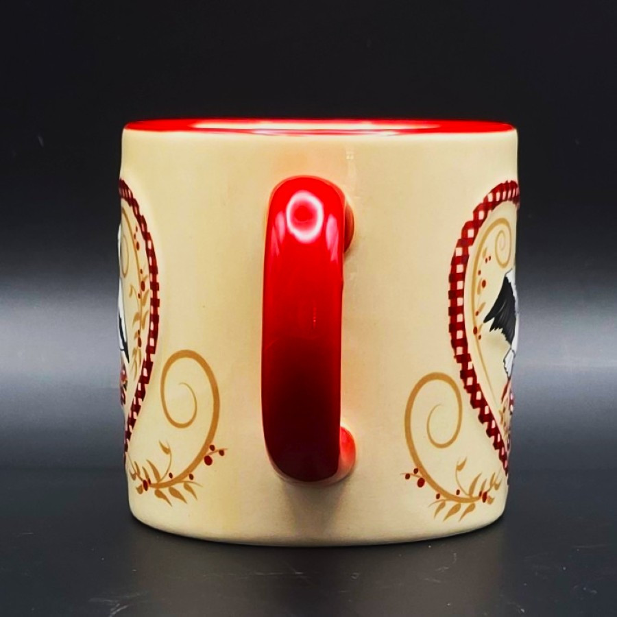 Tasse à café cigognes créme